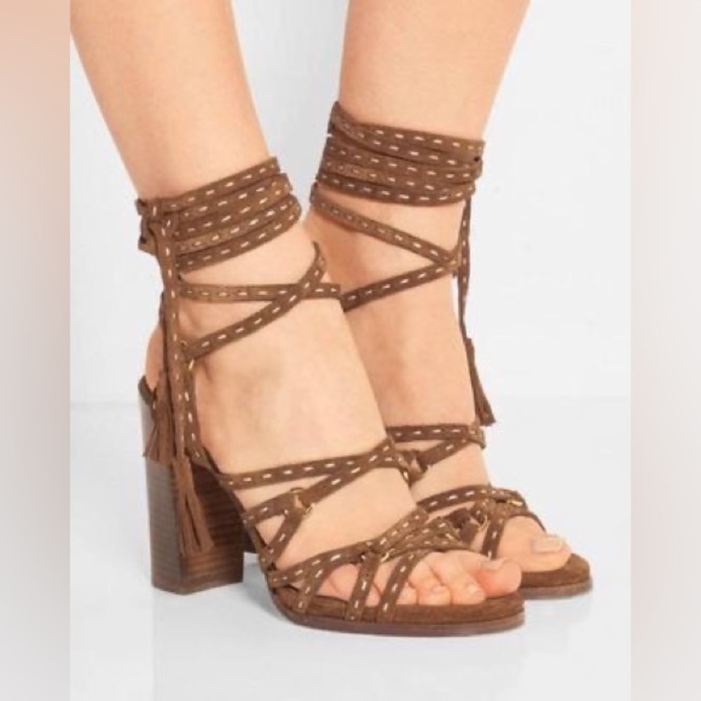 New Michael Kors Collection Rowan Lace Up sandals retail 550$